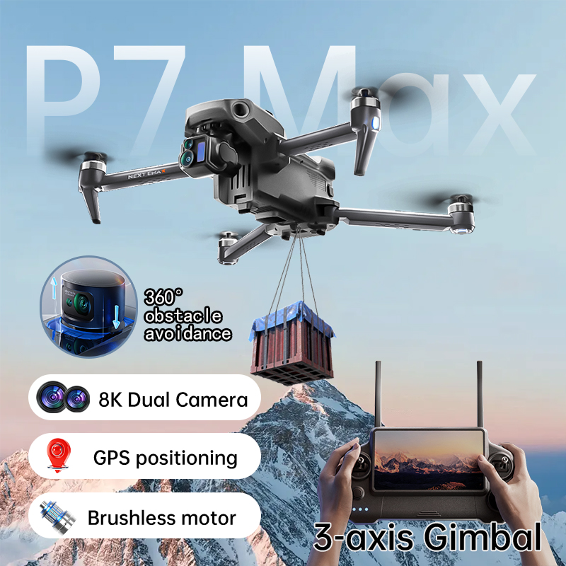 Drone Gimbal 3 Axis - NEW P7 Maxドローン 8Kカメラ GPS HD