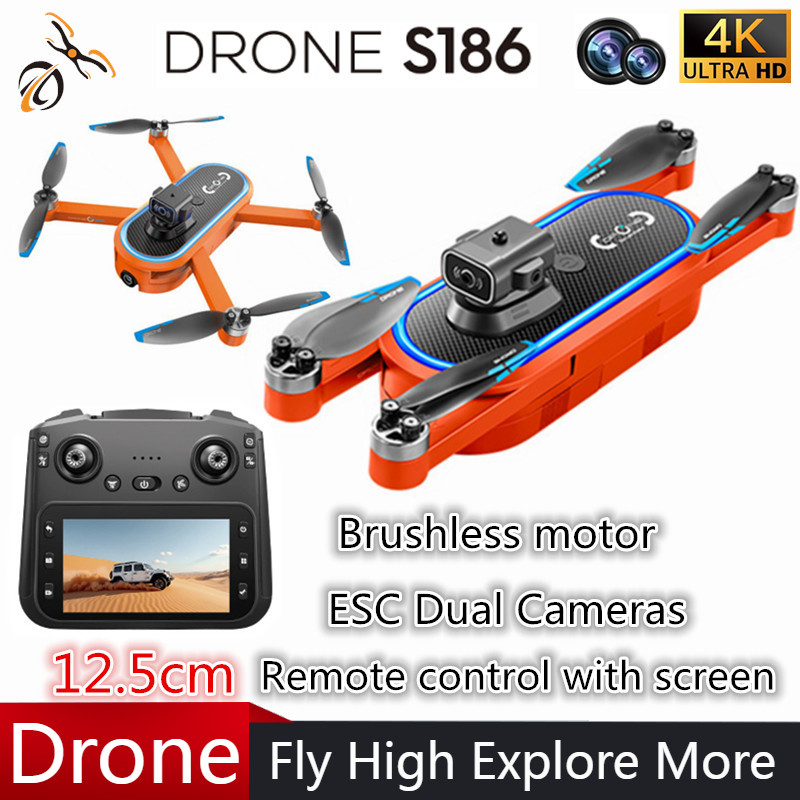 2025 S186 ドローン プロ仕様 4K HD デュアル - Drone Gimbal Brushless のレビューと価格