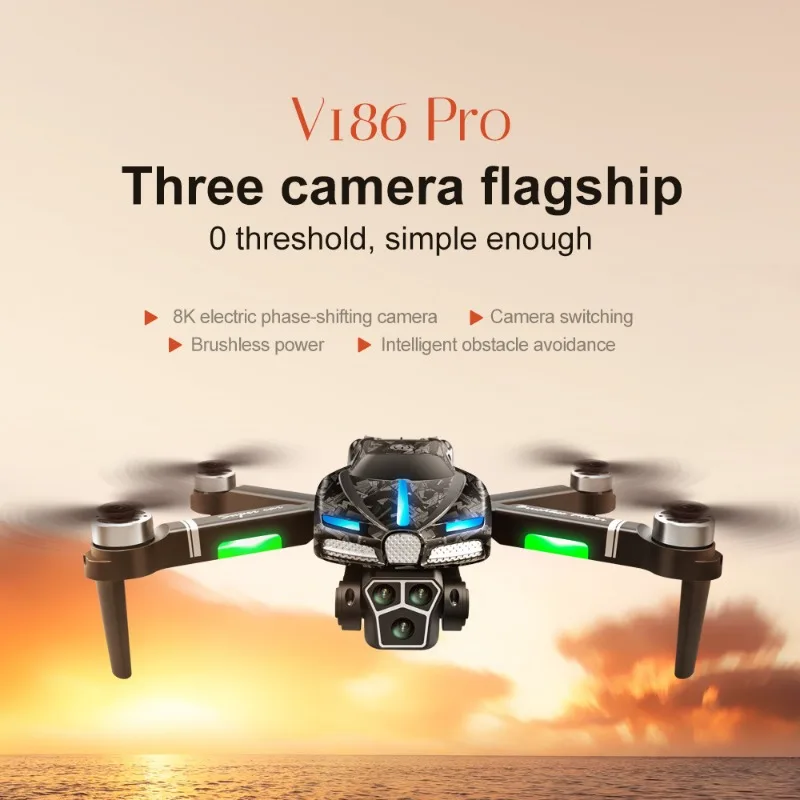 新しい V186 プロドローンプロフェッショナルブラシレスモ - Drone Gimbal Brushless のレビューと価格