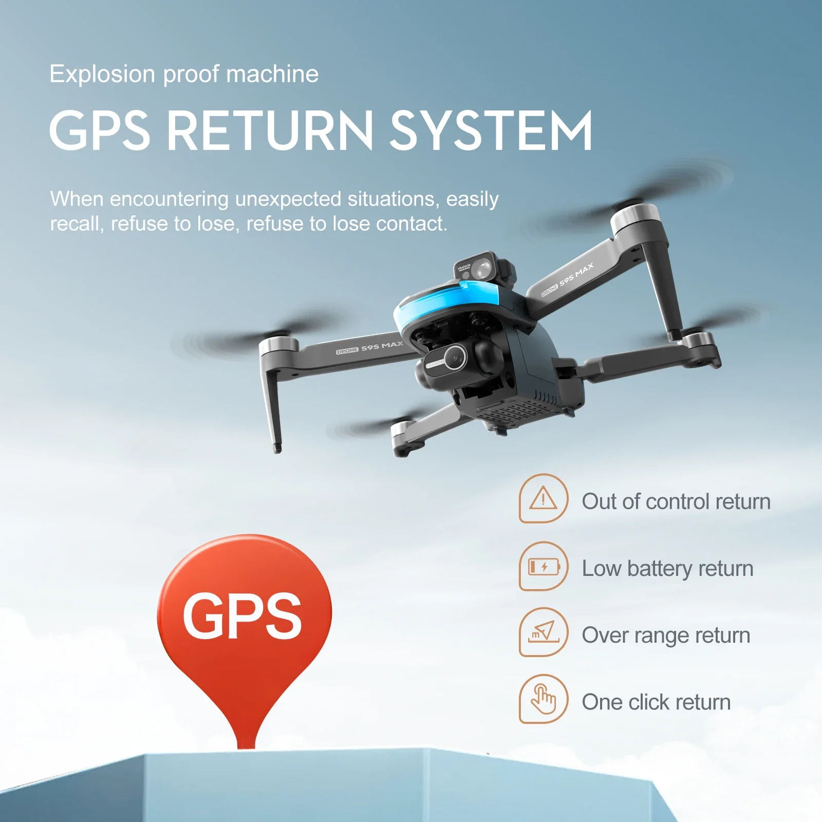 新しい S9S MAX ミニドローン 4K 2 軸 PTZ  - Drone Gimbal Case のレビューと価格