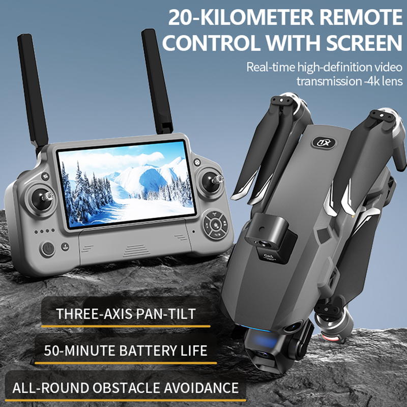 2026年新型8Kデュアルカメラドローン、5.5インチ大型ス - Drone Gimbal 3 Axis のレビューと価格